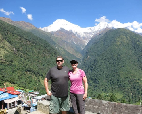 A Moment For Picture At Chhomrong