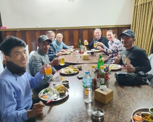 Celebration Dinner At Syabru Besi