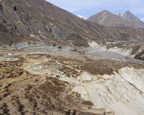 Mini Stupa Welcoming Us To Thame Village