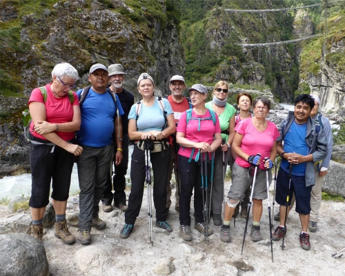 Moment For Group Picture Beneath Hillary Bridge
