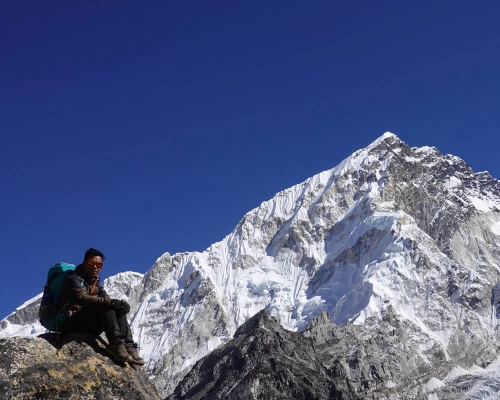 Moment With Mountains Along The Trail