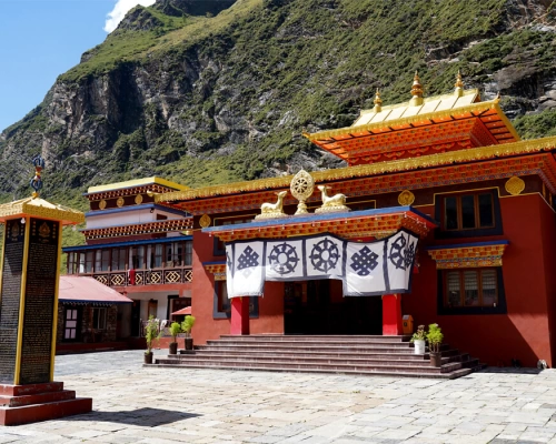 Peaceful Tsum Monastery