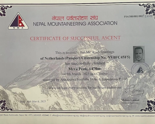 Roel Mera Peak Summit