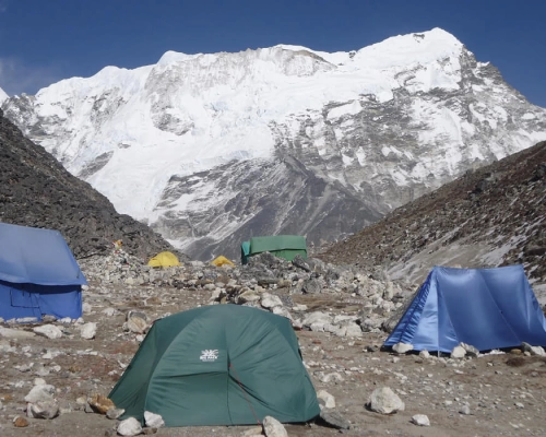 Setting Tents At Base Camp