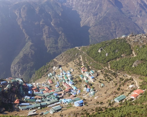 U Shapes Namche From The Top