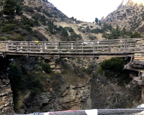 Wooden Suspension Bridge !!